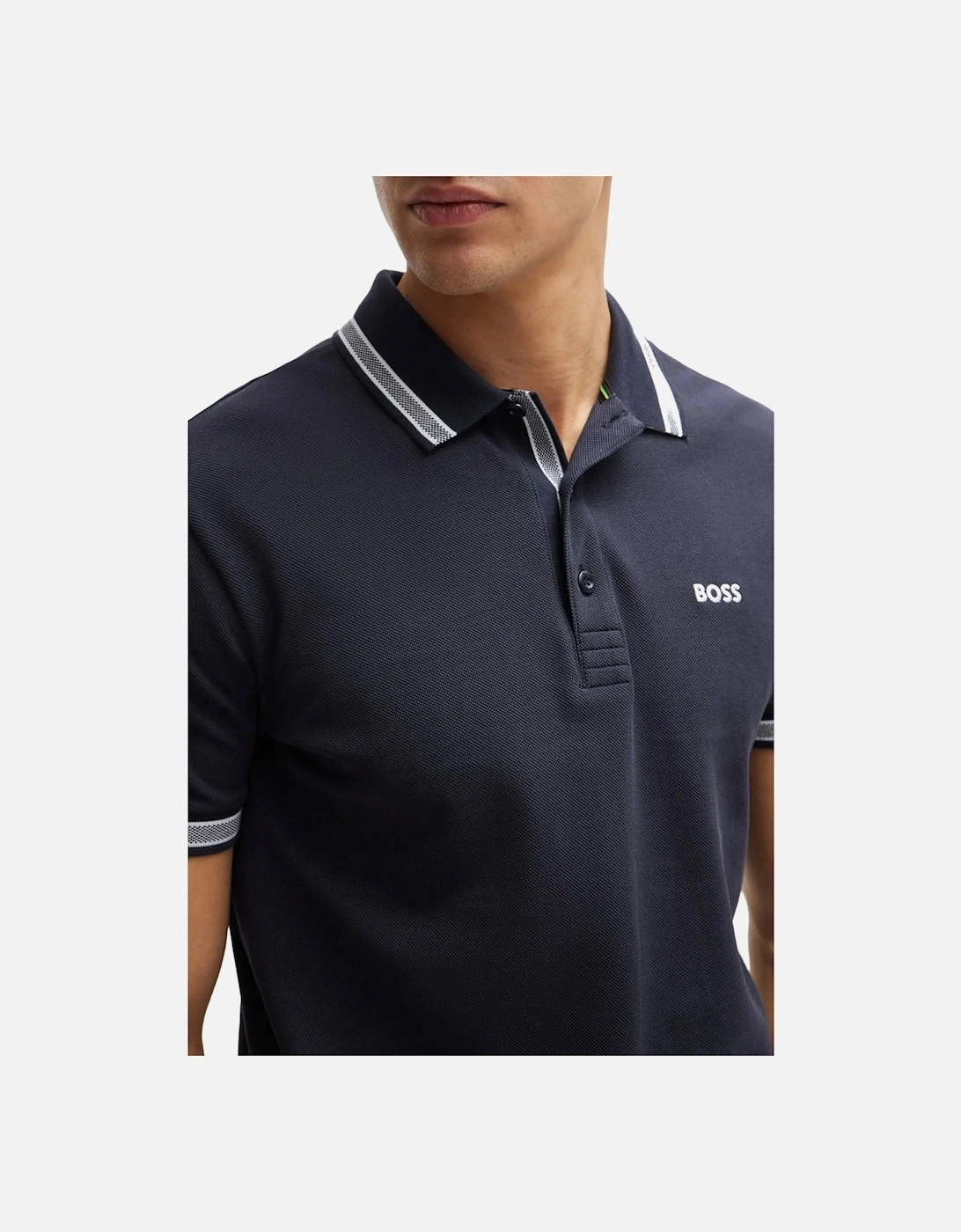 Men's Dark Blue Boss Paddy Piqué Polo Shirt