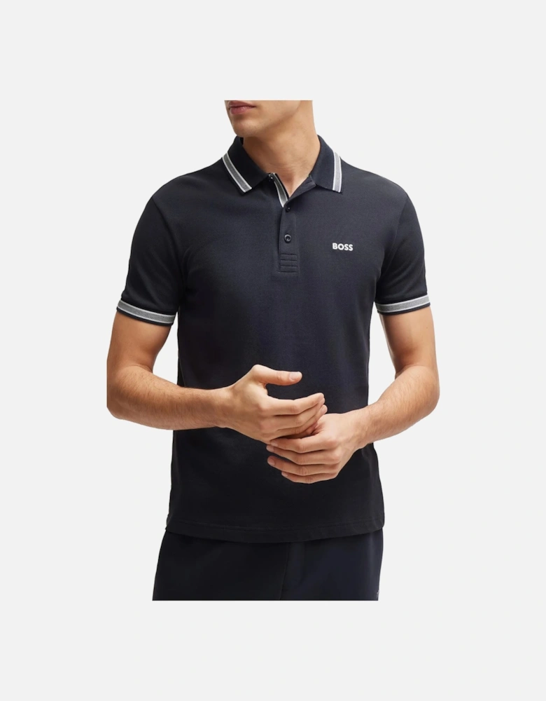 Men's Dark Blue Boss Paddy Piqué Polo Shirt
