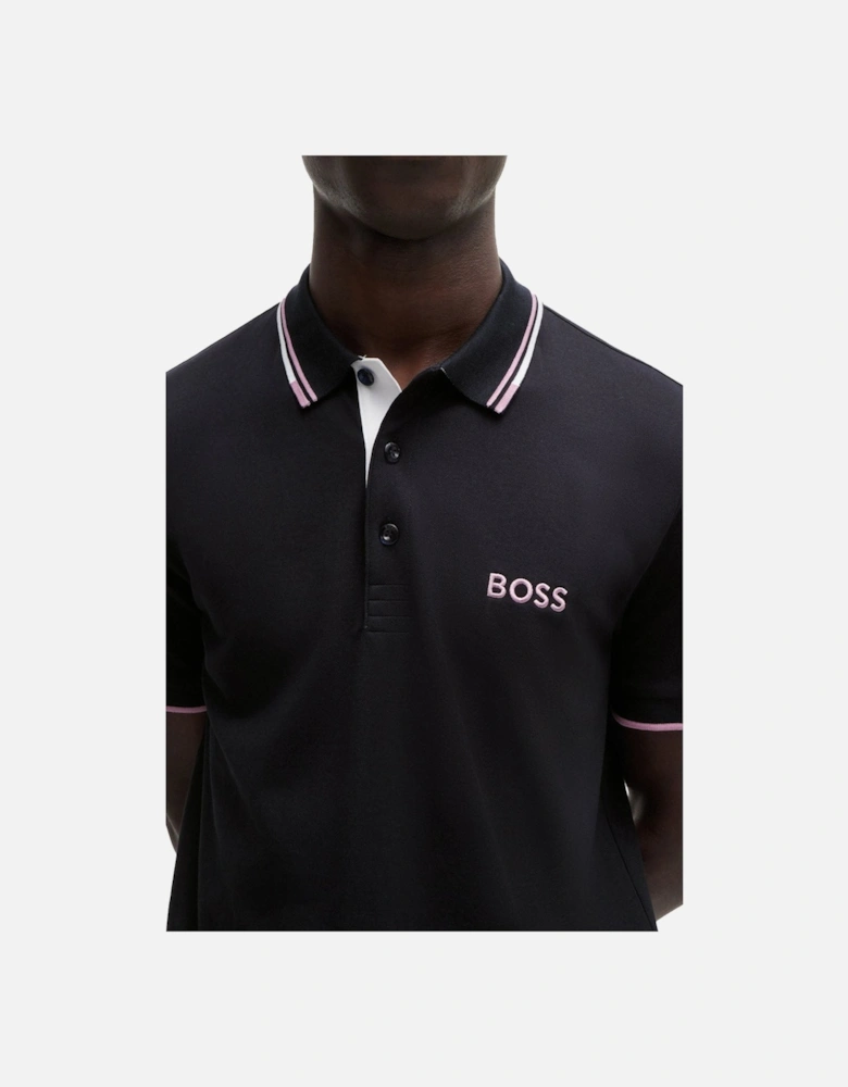 Men's Dark Blue Boss Paddy Pro Piqué Polo Shirt