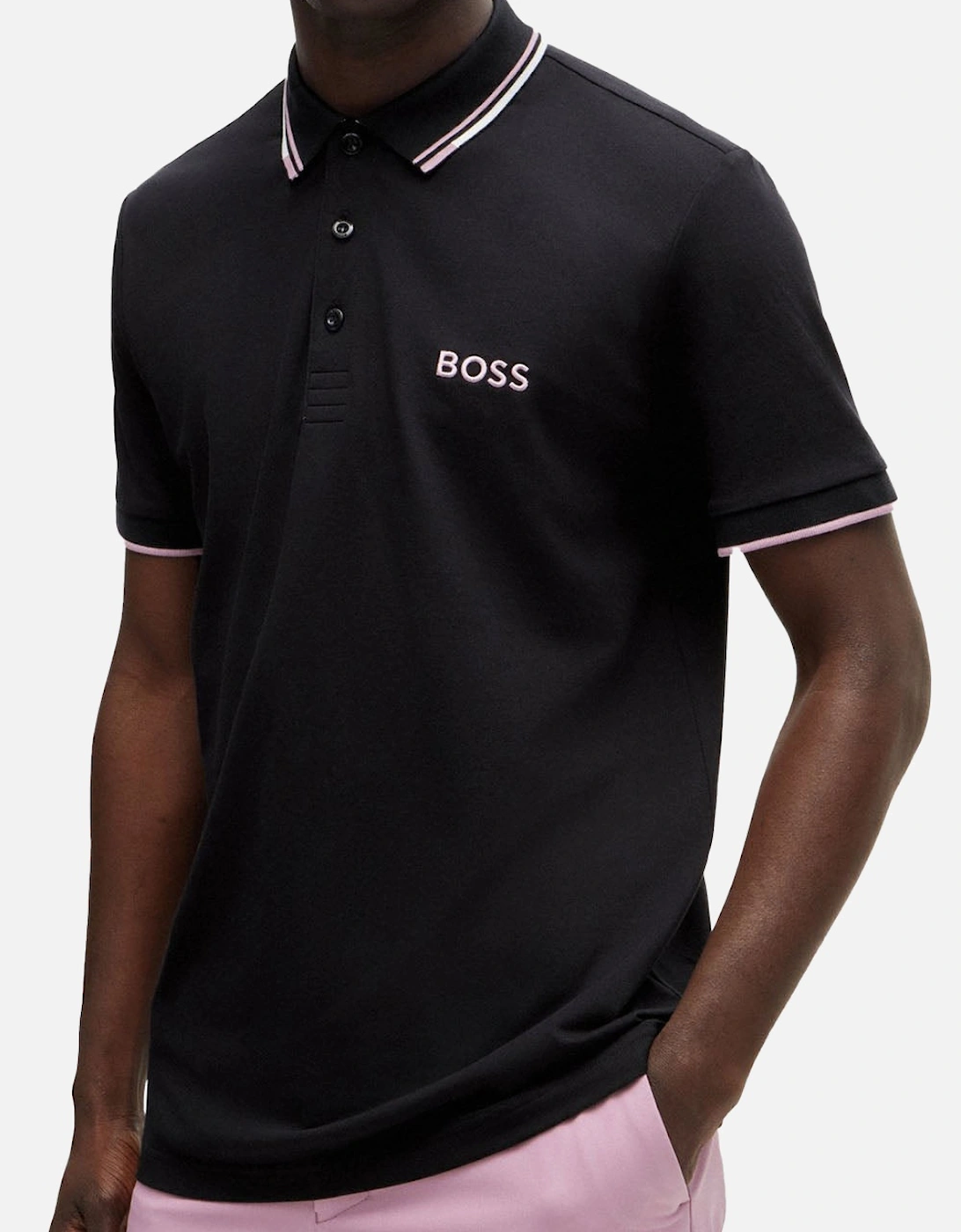 Men's Dark Blue Boss Paddy Pro Piqué Polo Shirt