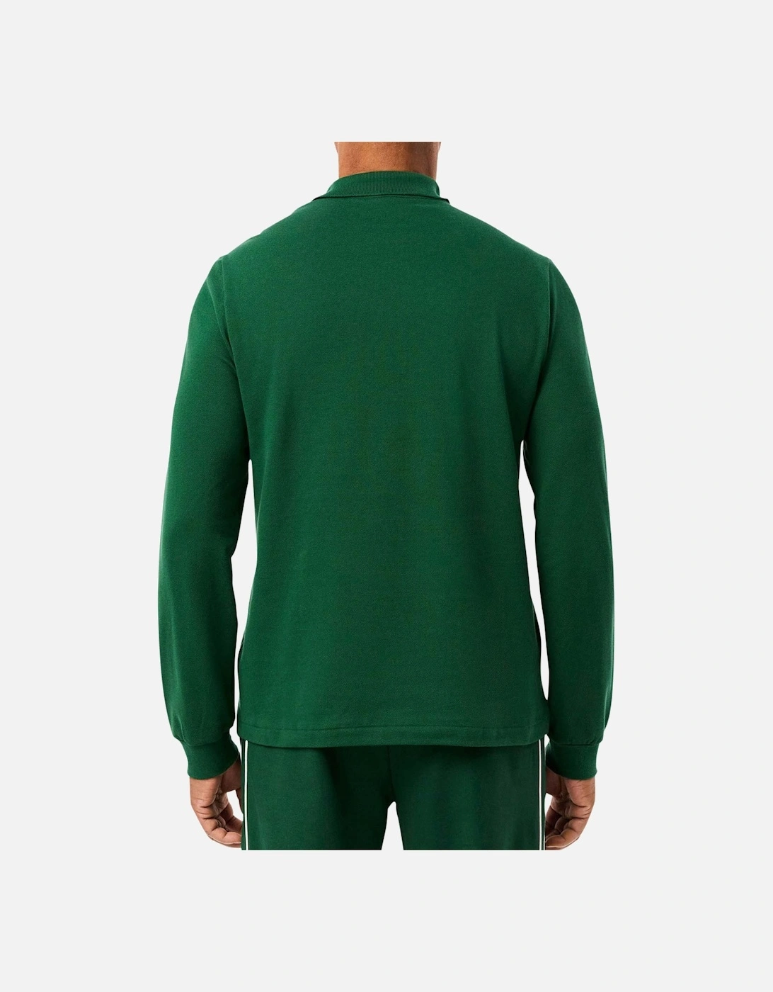 Men's Pine Green L1212 Classic Long Sleeve Polo T-Shirt