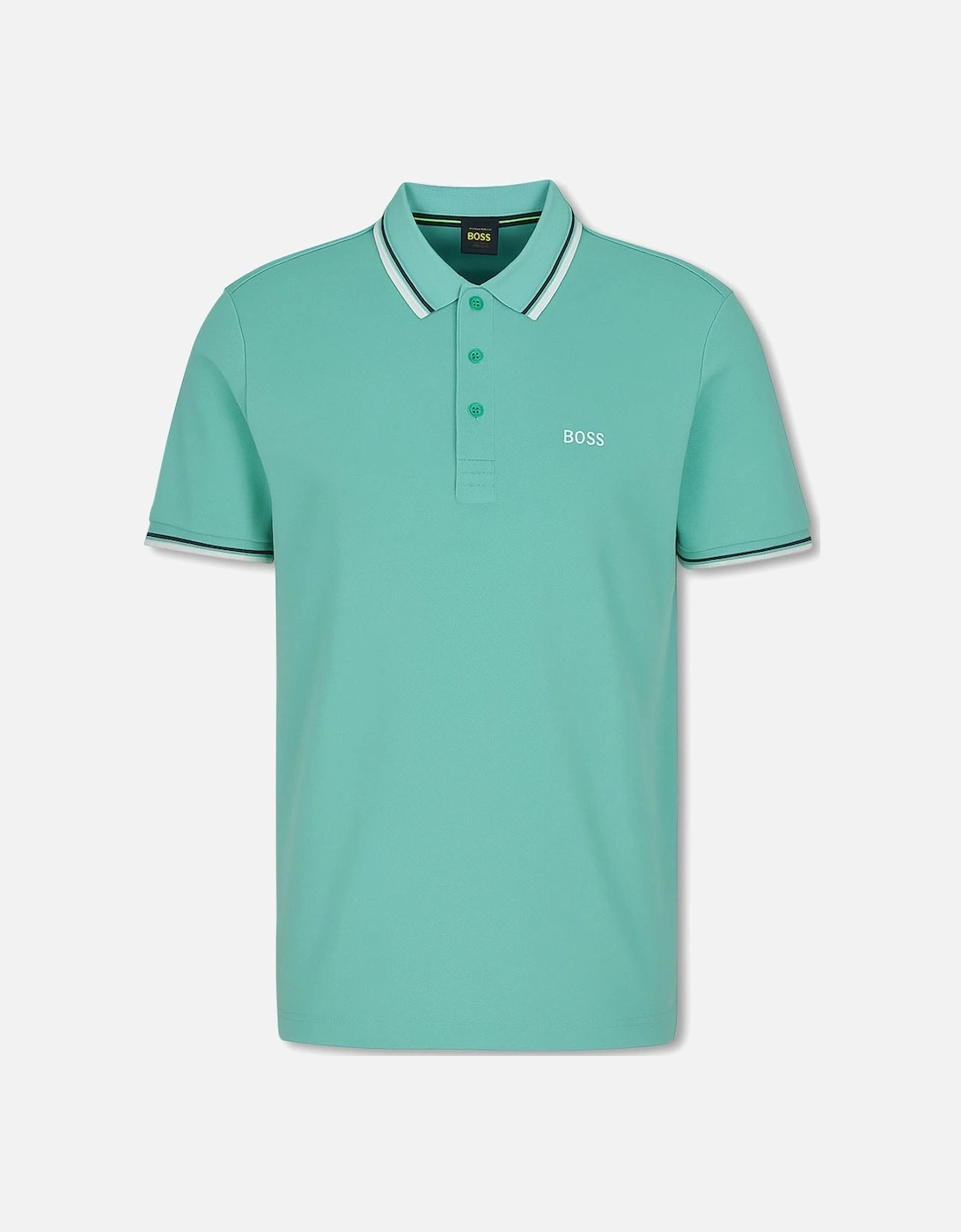 Men's Pastel Green Boss Paddy Pro Piqué Polo Shirt, 4 of 3