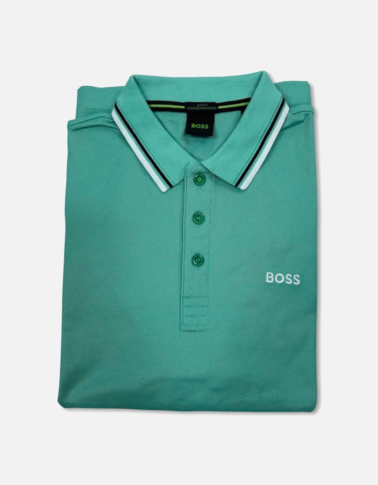 Men's Pastel Green Boss Paddy Pro Piqué Polo Shirt