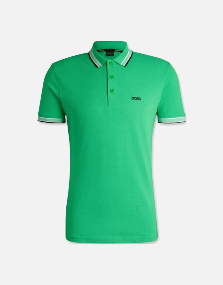 Men's Green Boss Paddy Piqué Polo Shirt
