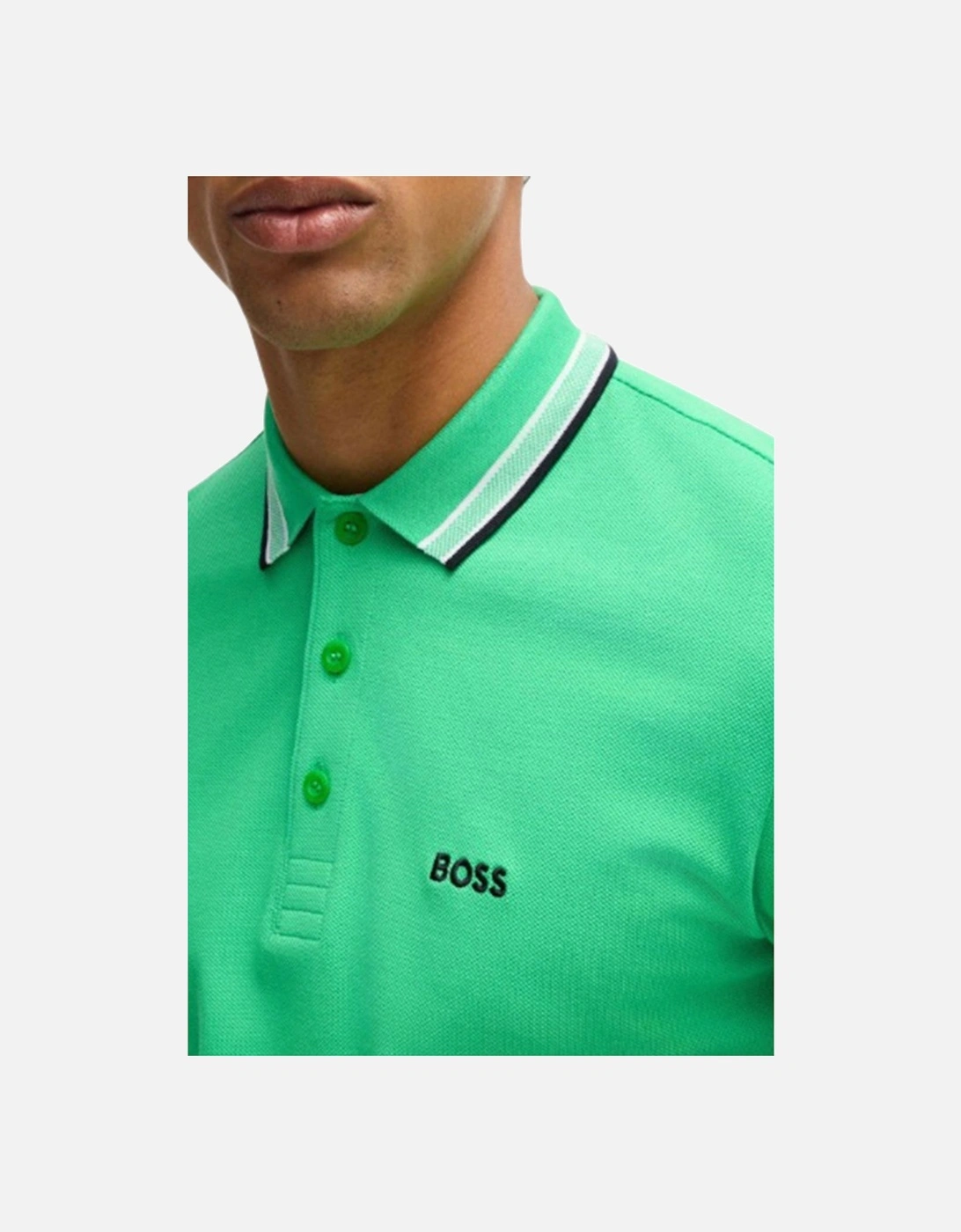 Men's Green Boss Paddy Piqué Polo Shirt