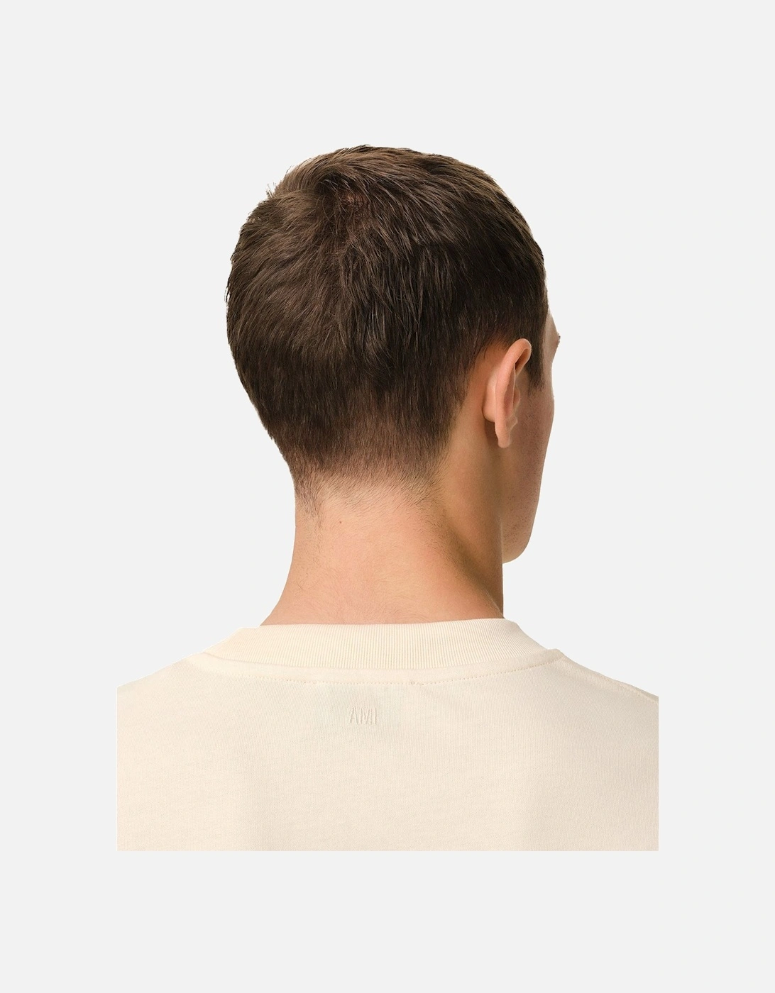 Men's Beige 'Ami de Coeur' Red Patch T-Shirt