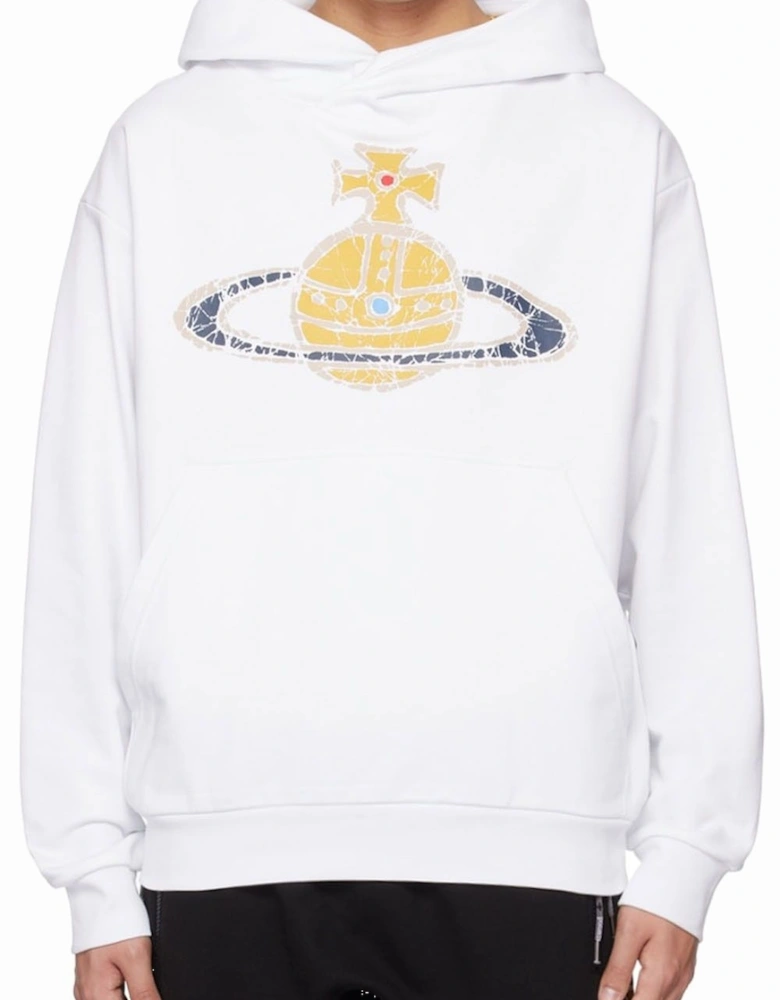 Men's White Time Machine Hoodie  Pullover Hood