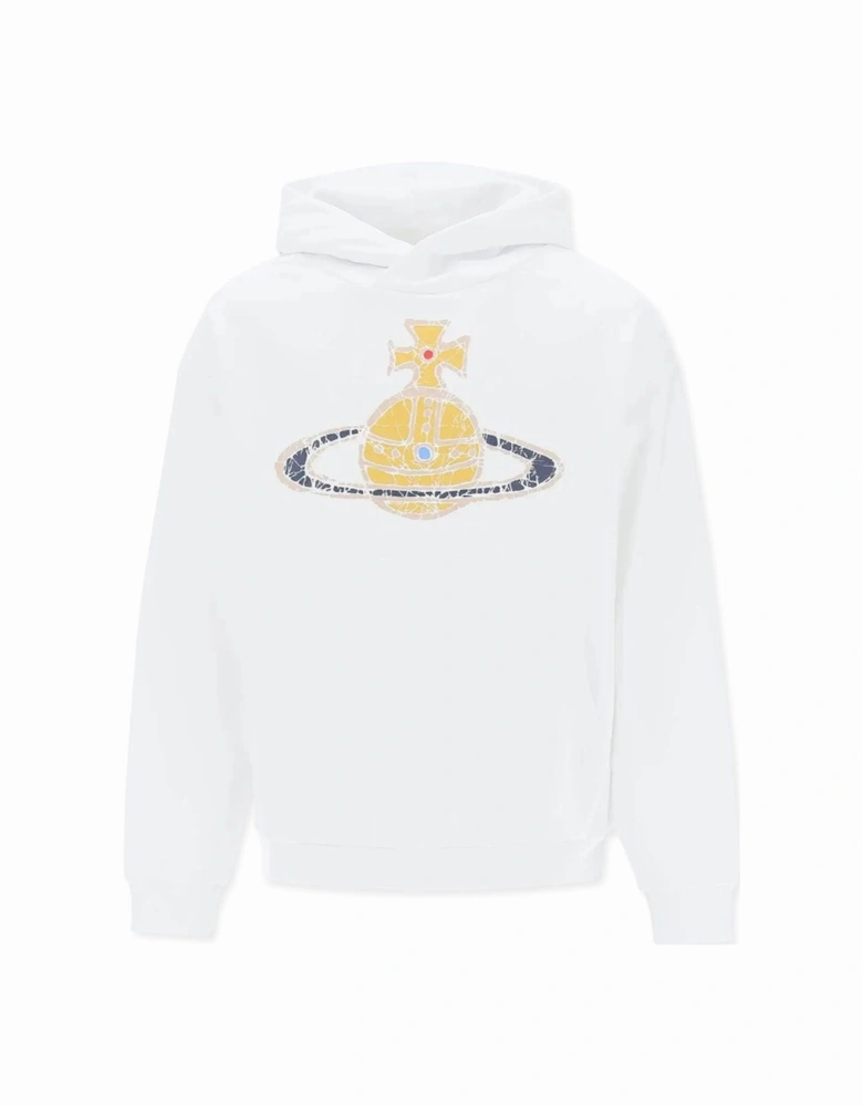 Men's White Time Machine Hoodie  Pullover Hood