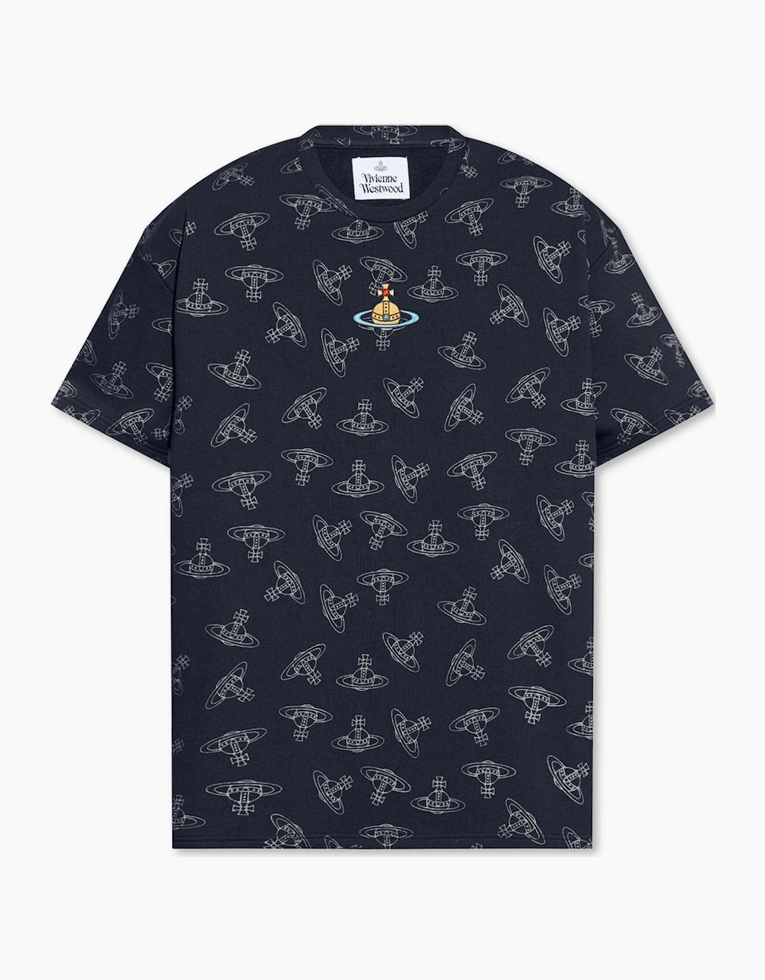 Vivienne Westwood Men's Men's Vivienne Westwood Navy All Over Orb Oversized T-Shirt