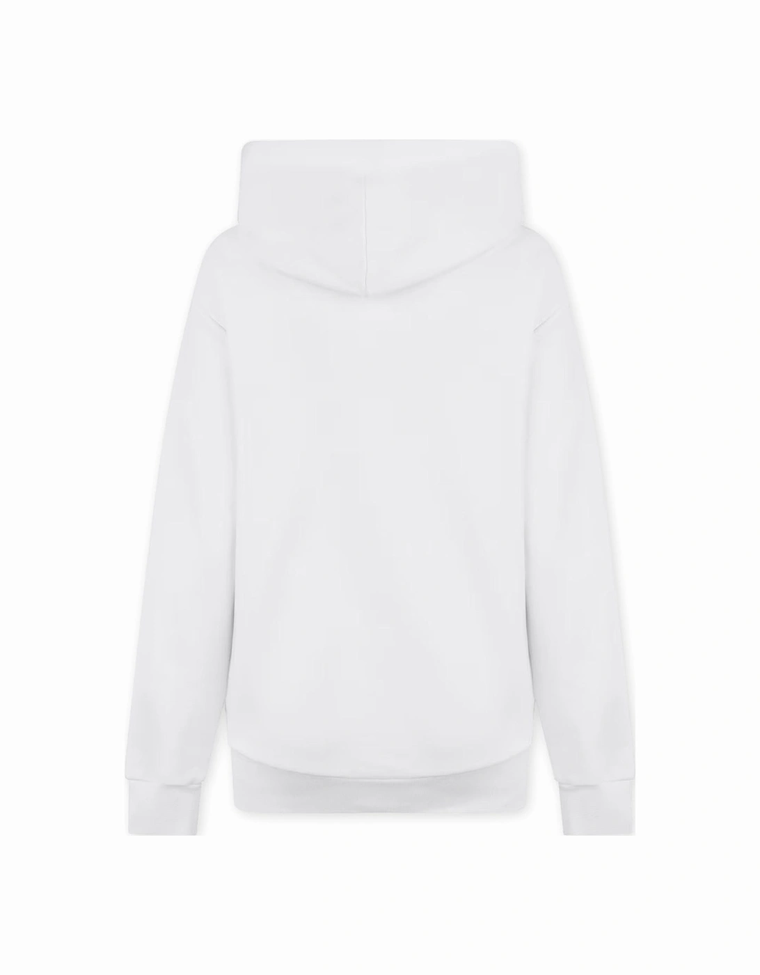 Men's White Embroidered Orb Hooded Sweatshirt