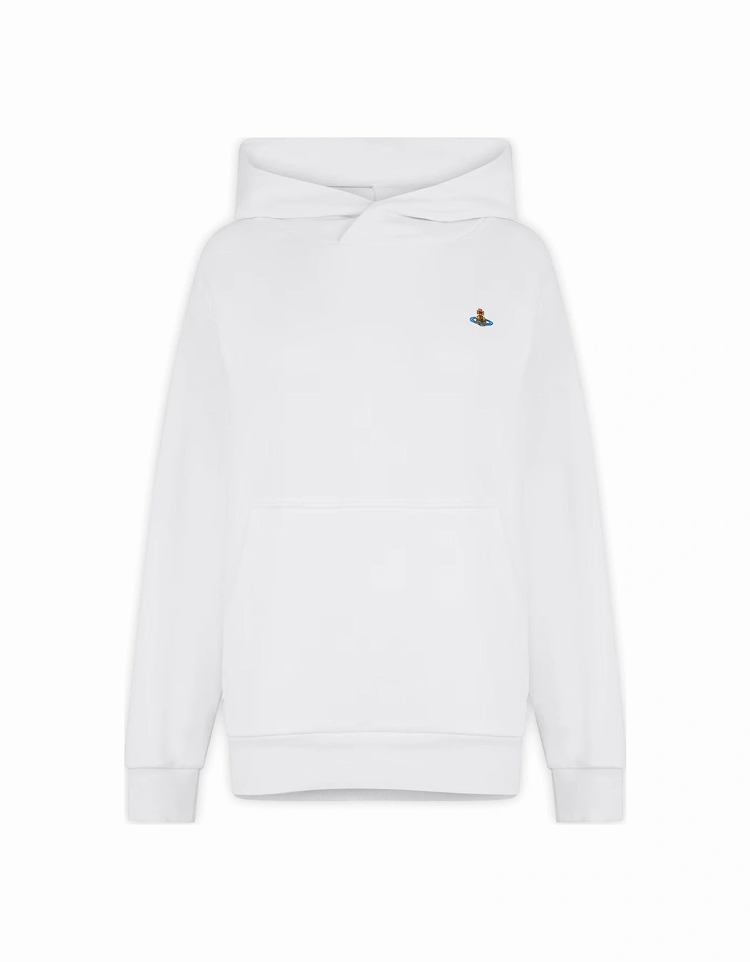 Men's White Embroidered Orb Hooded Sweatshirt, 3 of 2