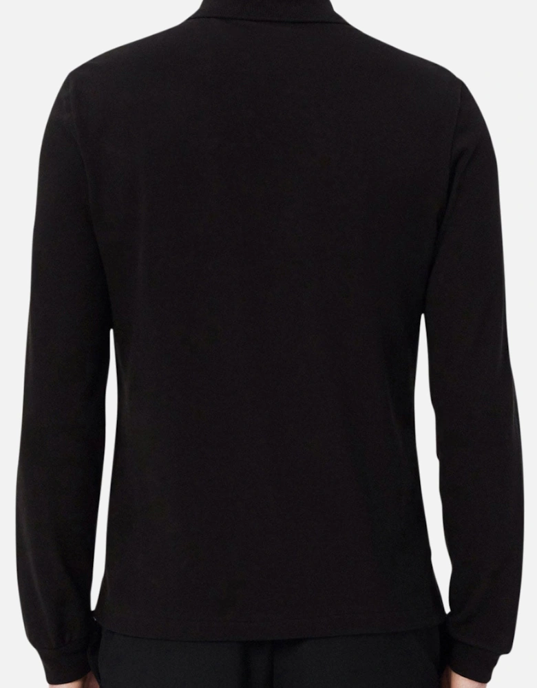 Men's Black L1212 Classic Long Sleeve Polo T-Shirt