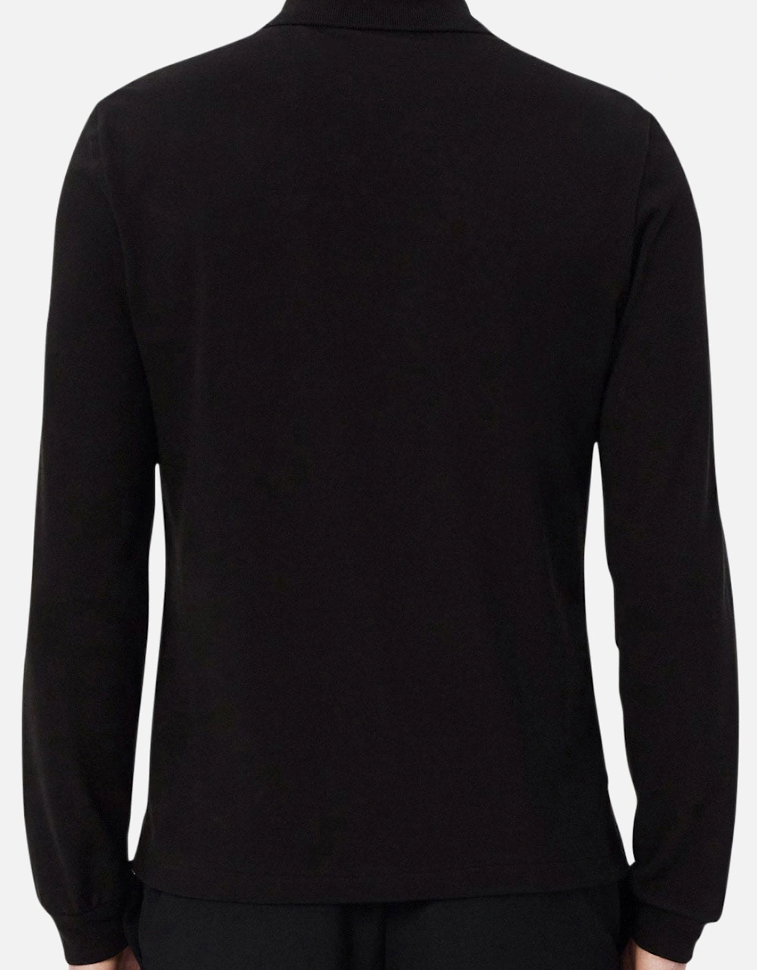 Men's Black L1212 Classic Long Sleeve Polo T-Shirt