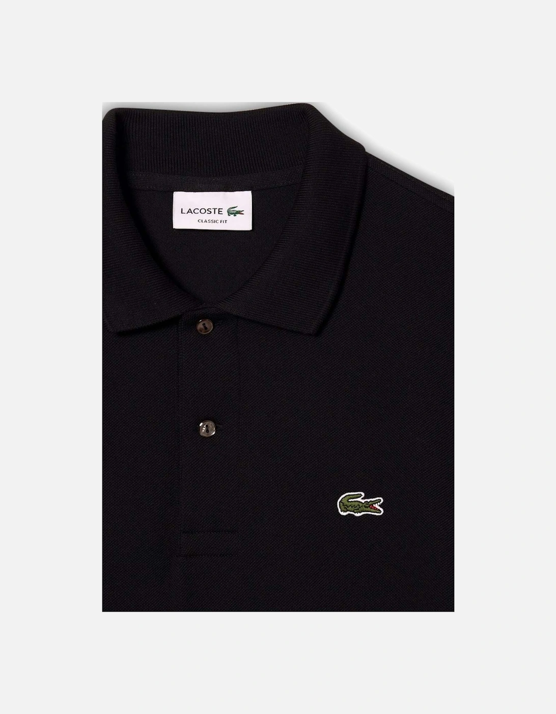 Men's Black L1212 Classic Long Sleeve Polo T-Shirt