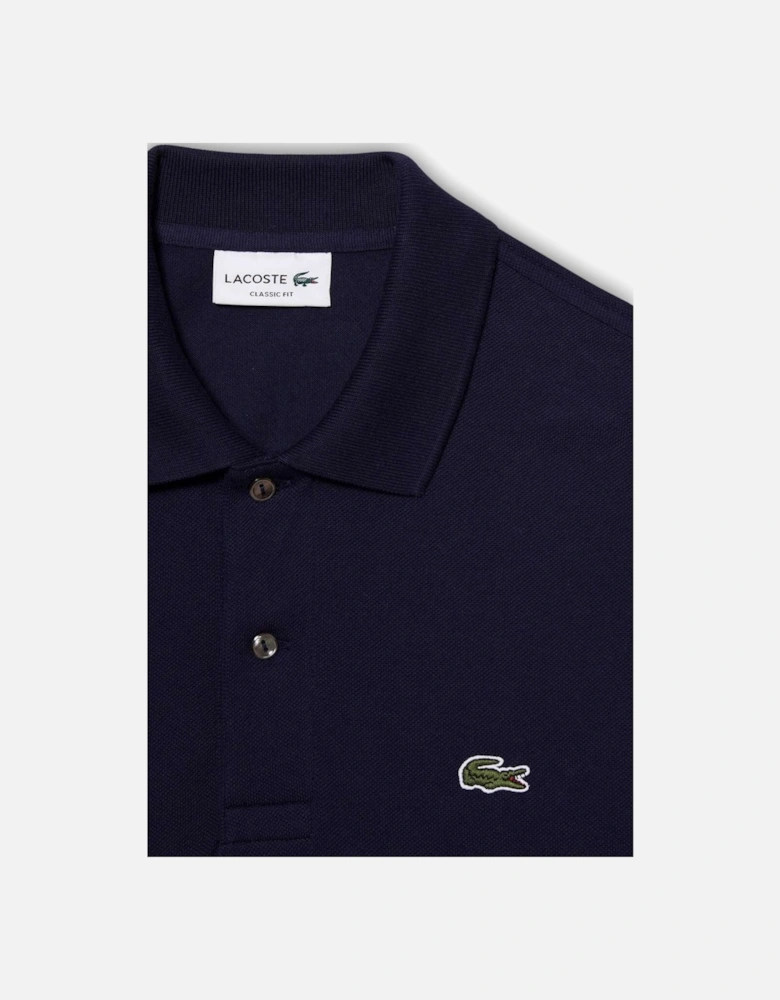 Men's Midnight Blue L1212 Classic Long Sleeve Polo T-Shirt