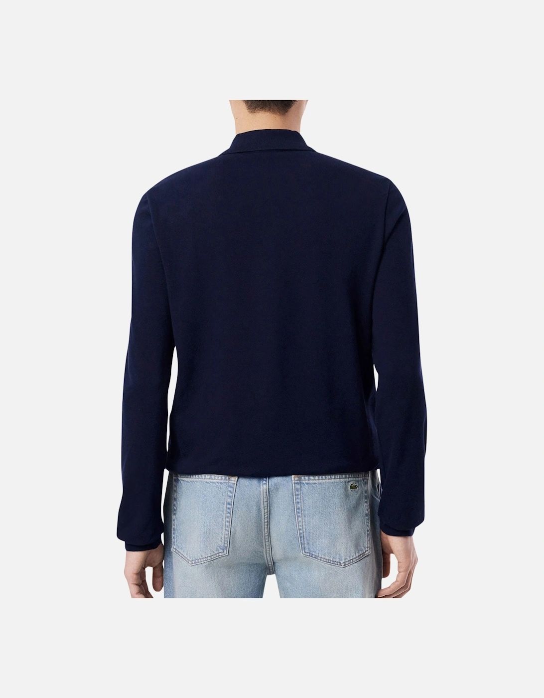 Men's Midnight Blue L1212 Classic Long Sleeve Polo T-Shirt