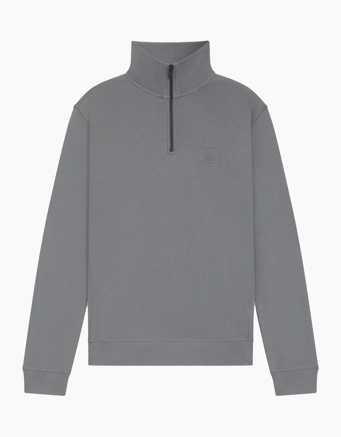 Hugo Boss Men's Boss Zetrust 1/4 Zip Sweat - Grey - Size, 40