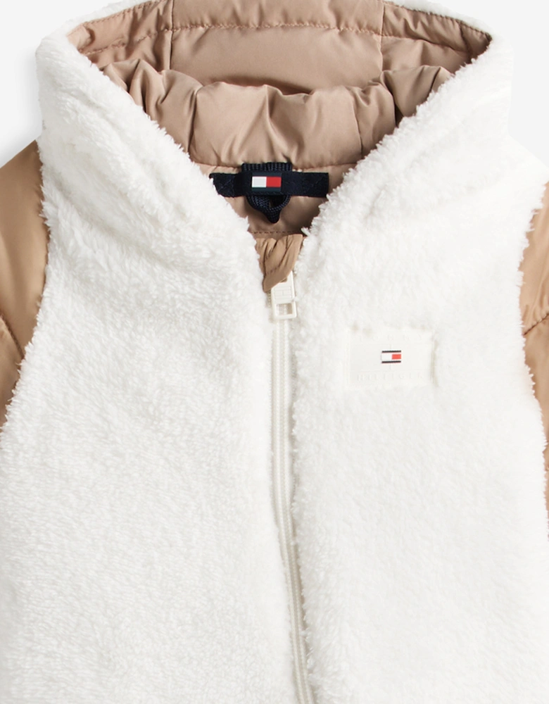 Baby Teddy Combi Snowsuit in Ivory