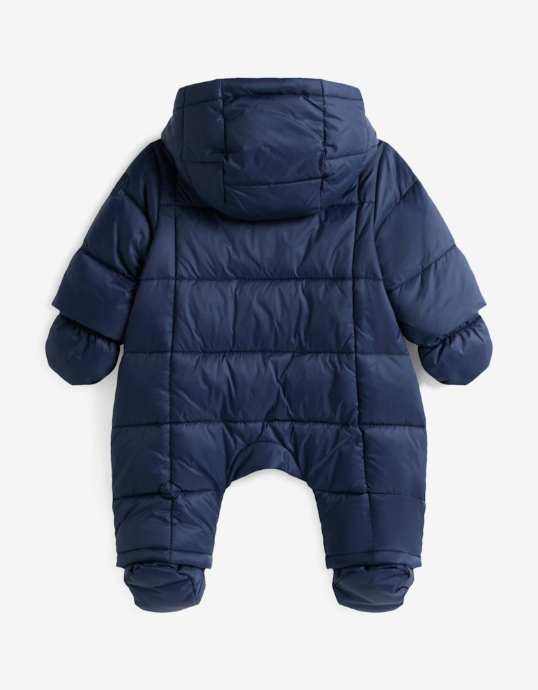 Baby Boys Puffer Snowsuit in Navy