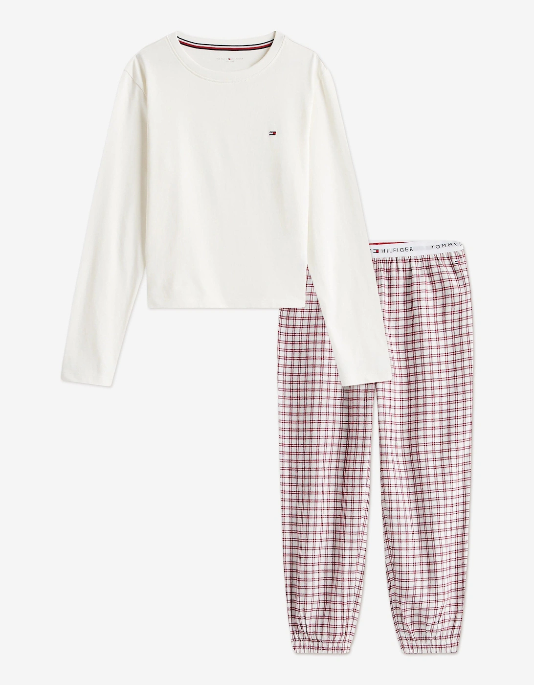 Girs Long Sleeve Cuffed PJ Set in Ivory, 8 of 7