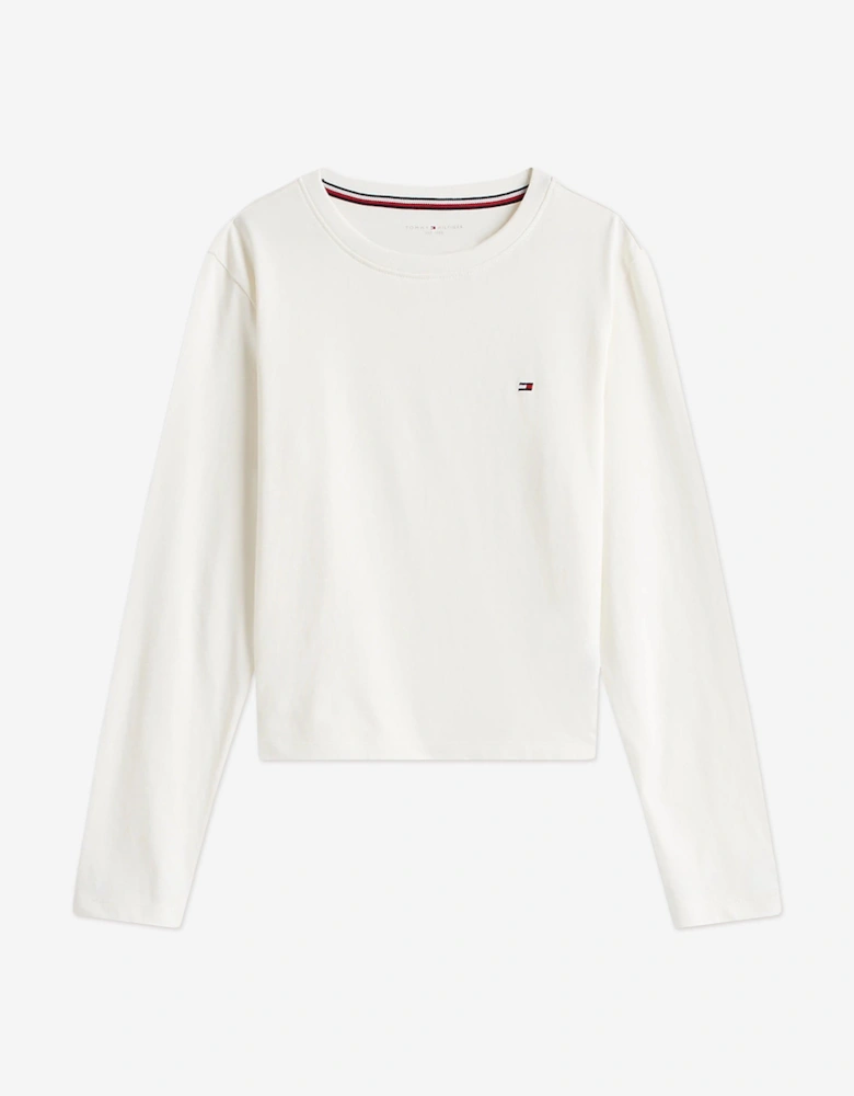 Girs Long Sleeve Cuffed PJ Set in Ivory