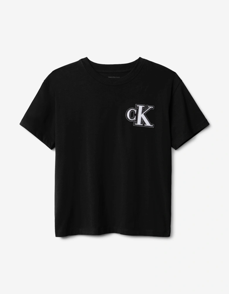 Boys Festive Graphic T-Shirt in Black