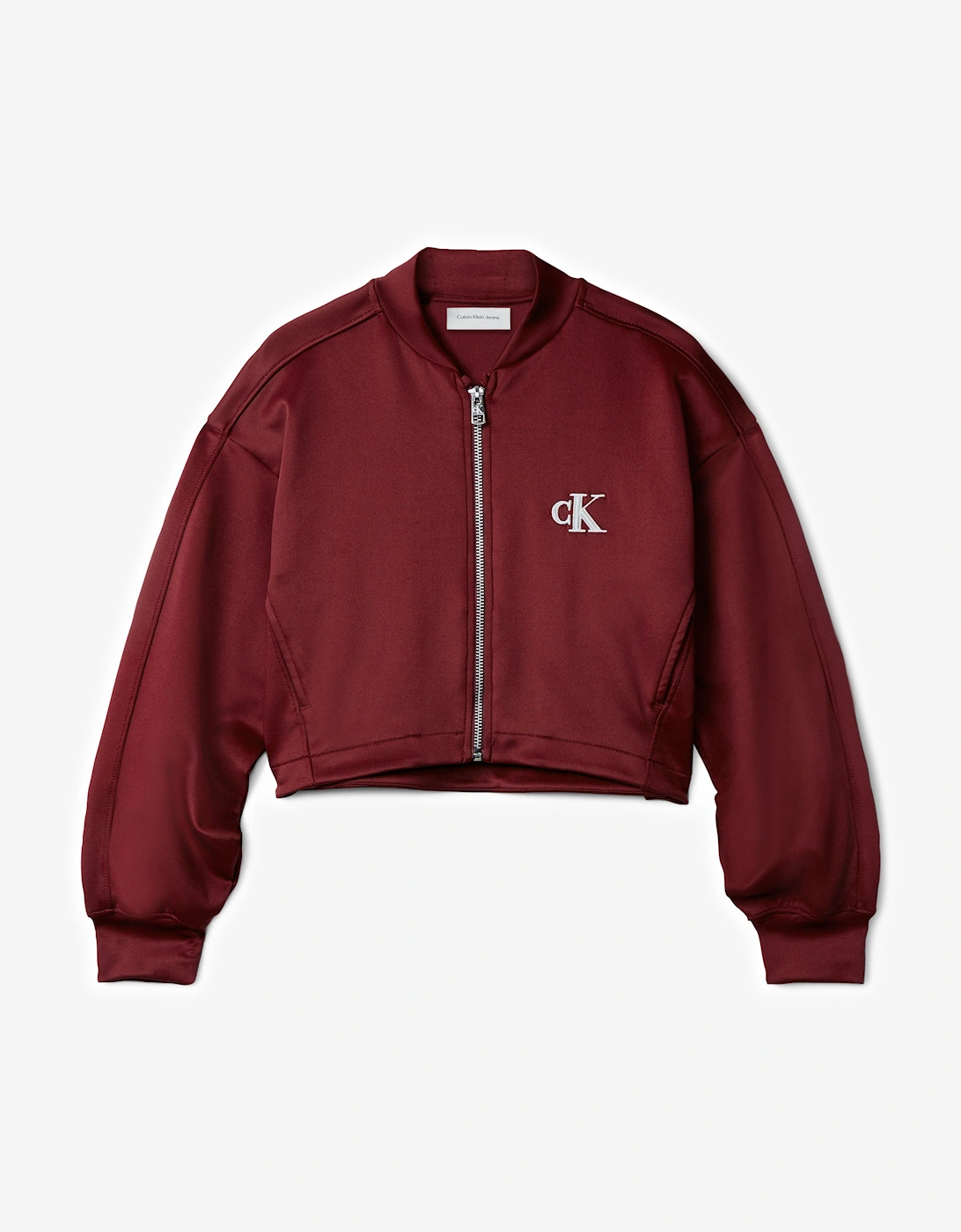 Girls Tricot Bomber Jacket in Red, 5 of 4