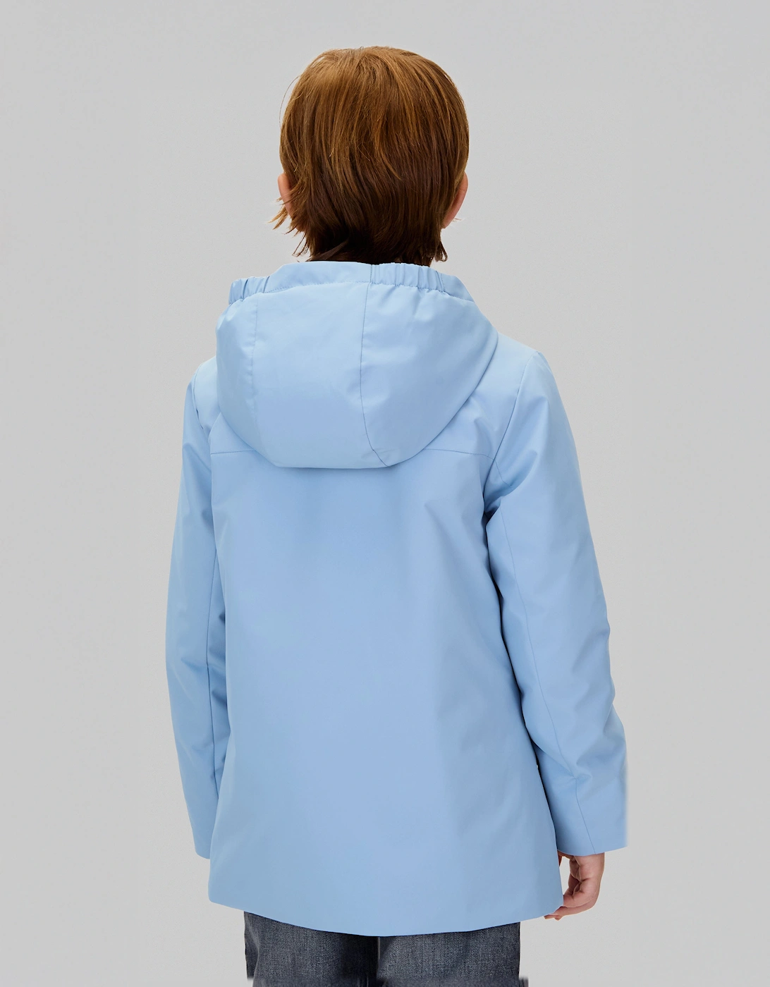 Boys Nylon Technical Hooded Jacket in Blue