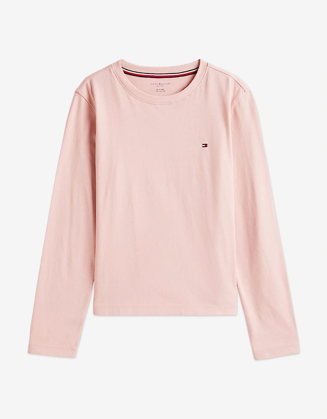 Girls Long Sleeve Cuffed PJ Set in Pink