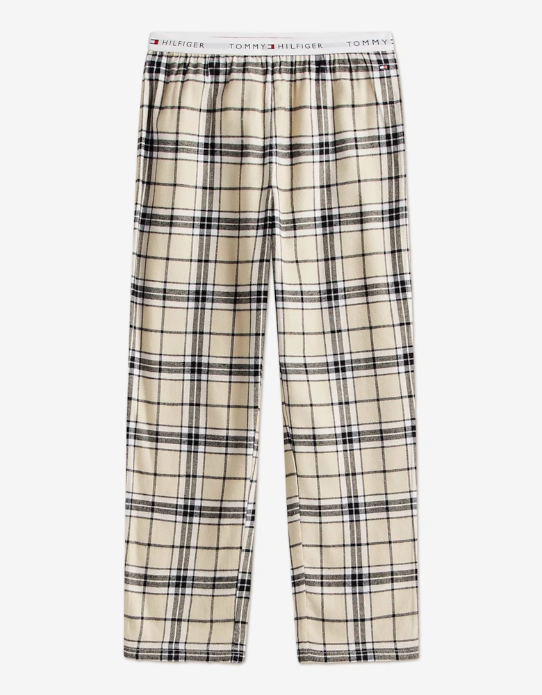Boys Flannel PJ Set in Ivory
