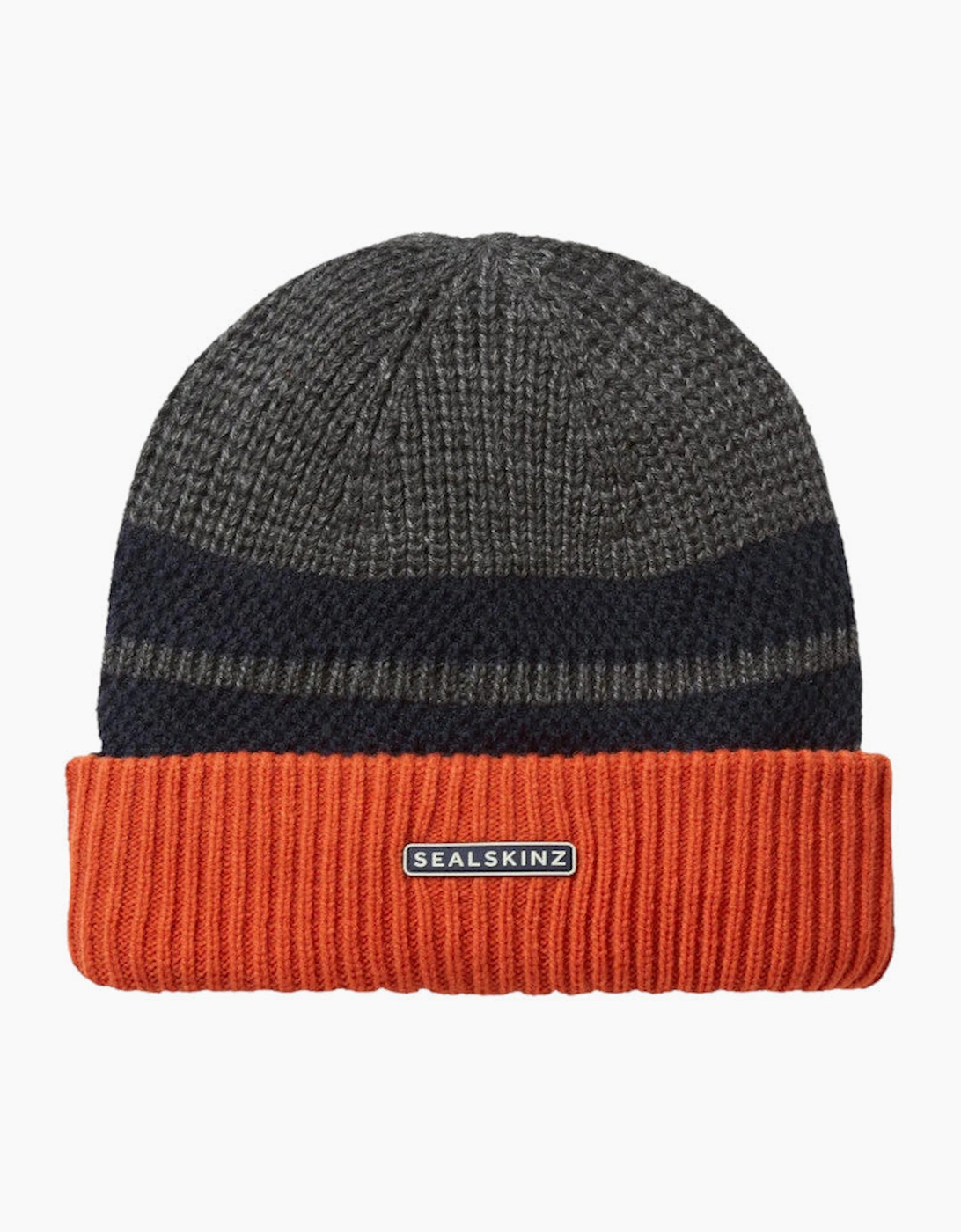Men's Sealskinz Bittering Textured  Beanie Grey Marl - Black - Size: S/M