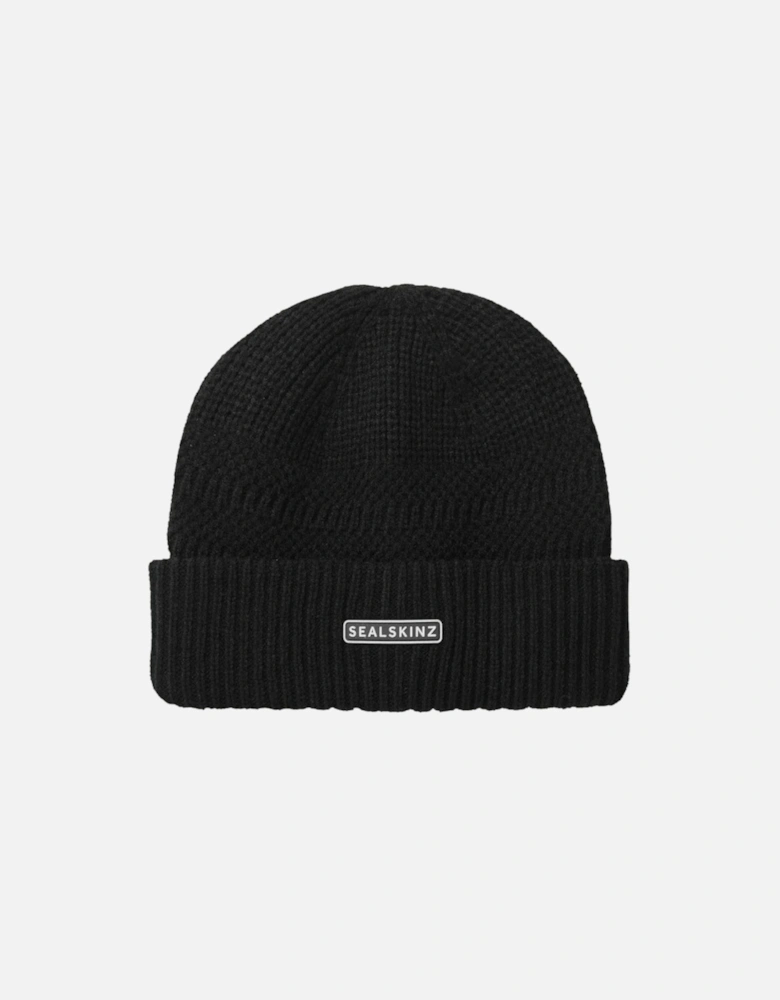 Gressenhall Textured Stripe Beanie Black
