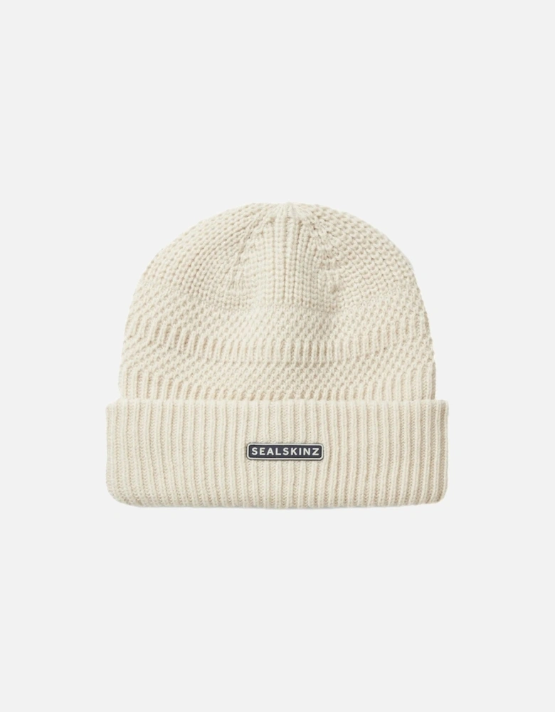 Gressenhall Textured Stripe Beanie Cream