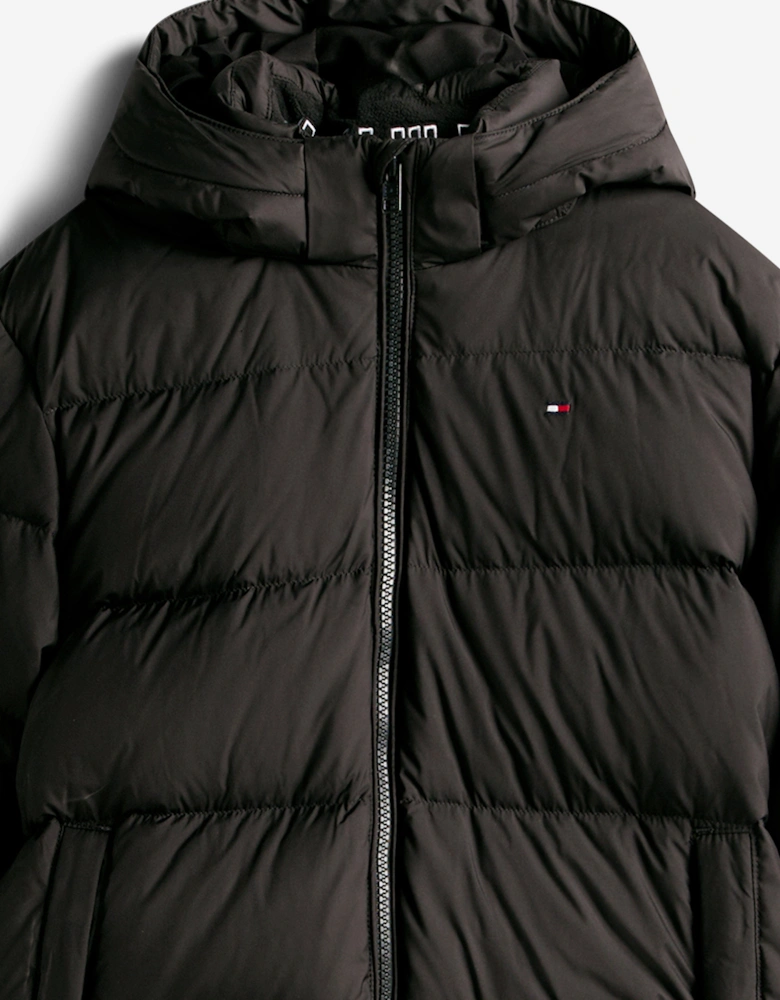 Boys Essential Down Puffer Jacket in Black