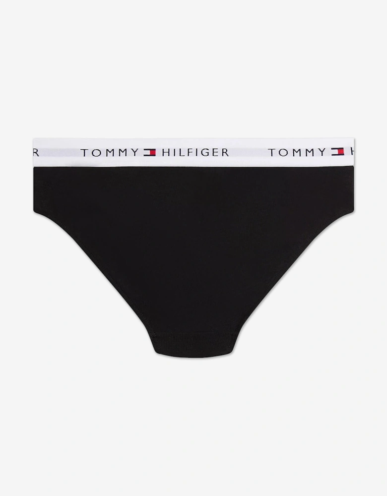 Girls 2 Pack Bikini Knickers Set in Black