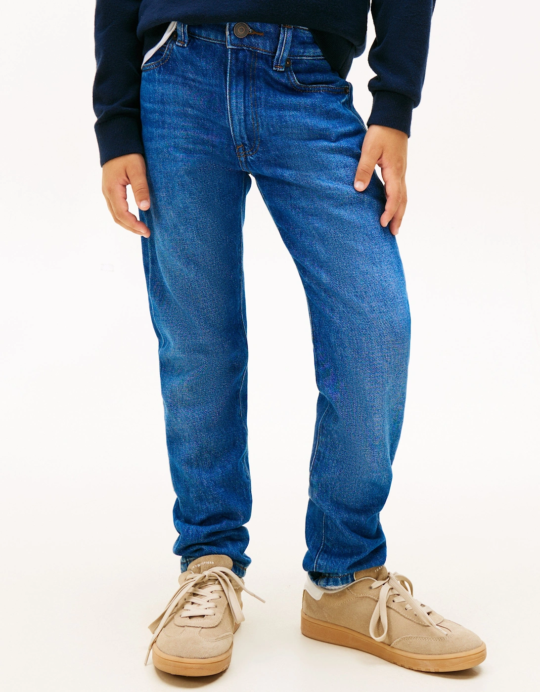 Boys Modern Straight Denim Jeans in Blue