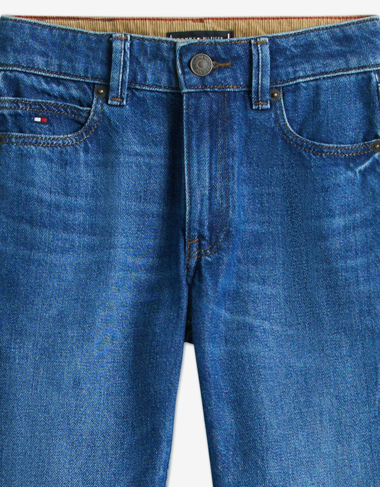 Boys Modern Straight Denim Jeans in Blue