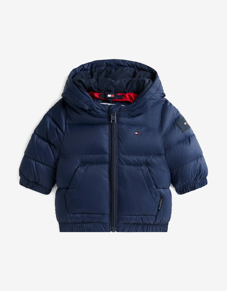 Baby Boys Puffer Jacket in Navy
