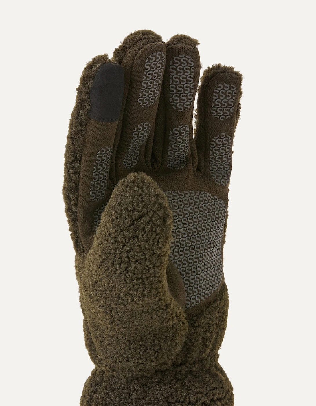 Hoveton Sherpa Fleece Gloves Olive