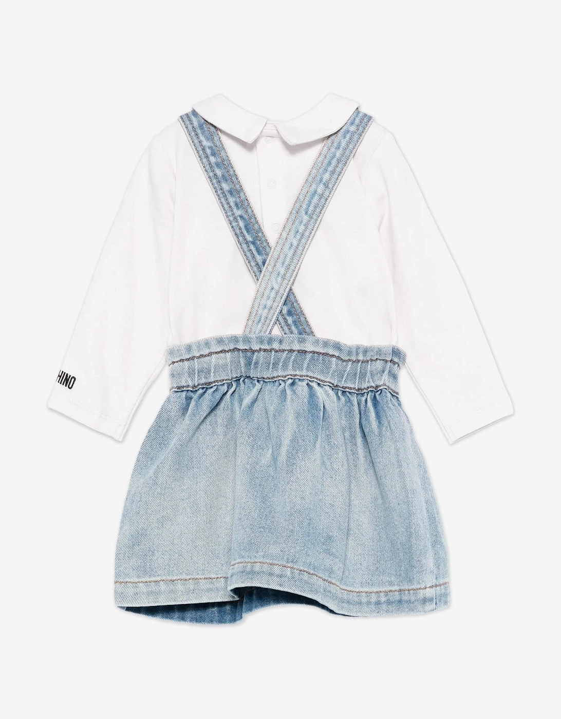 Baby Girls Bear Denim Skirt Set in Blue