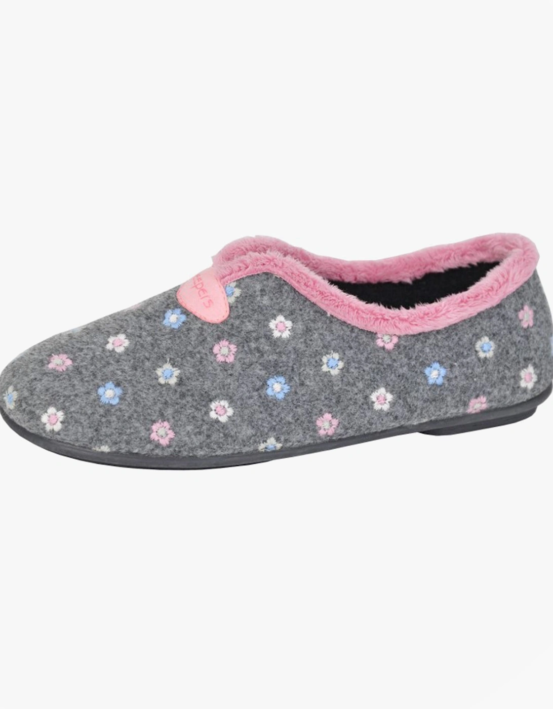 CAROL Womens Full Slippers Slippers Grey, 2 of 1