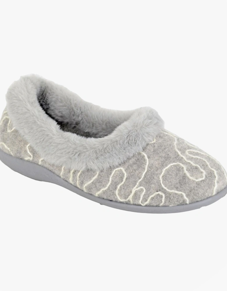 DEETA Womens Full Slippers Slippers Grey