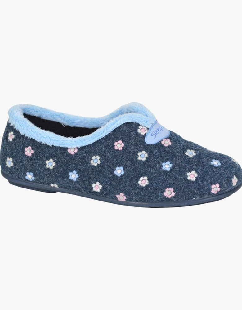 CAROL Womens Full Slippers Slippers Navy