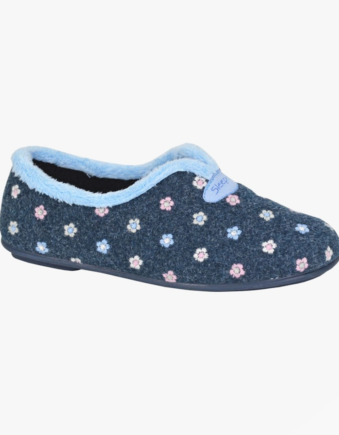 CAROL Womens Full Slippers Slippers Navy, 2 of 1