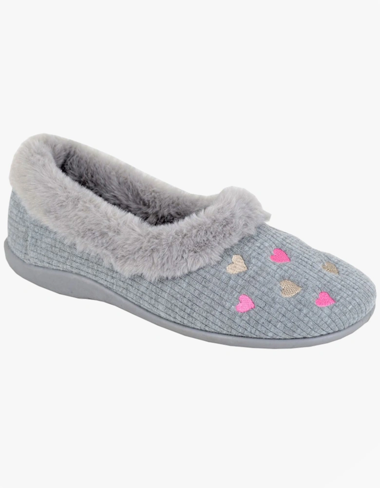 DAISY Womens Full Slippers Slippers Grey