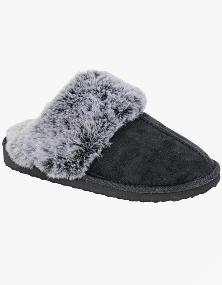 JEANIE Womens Mules Slippers Black