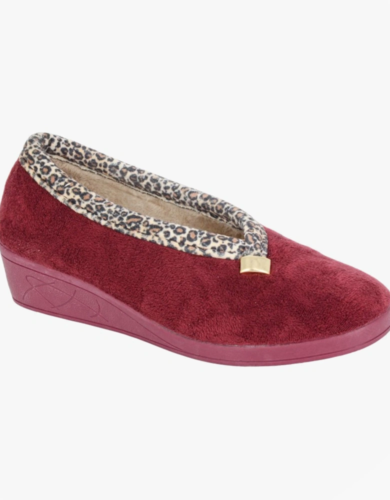 DAWN Womens Full Slippers Slippers Burgundy/Ocelot