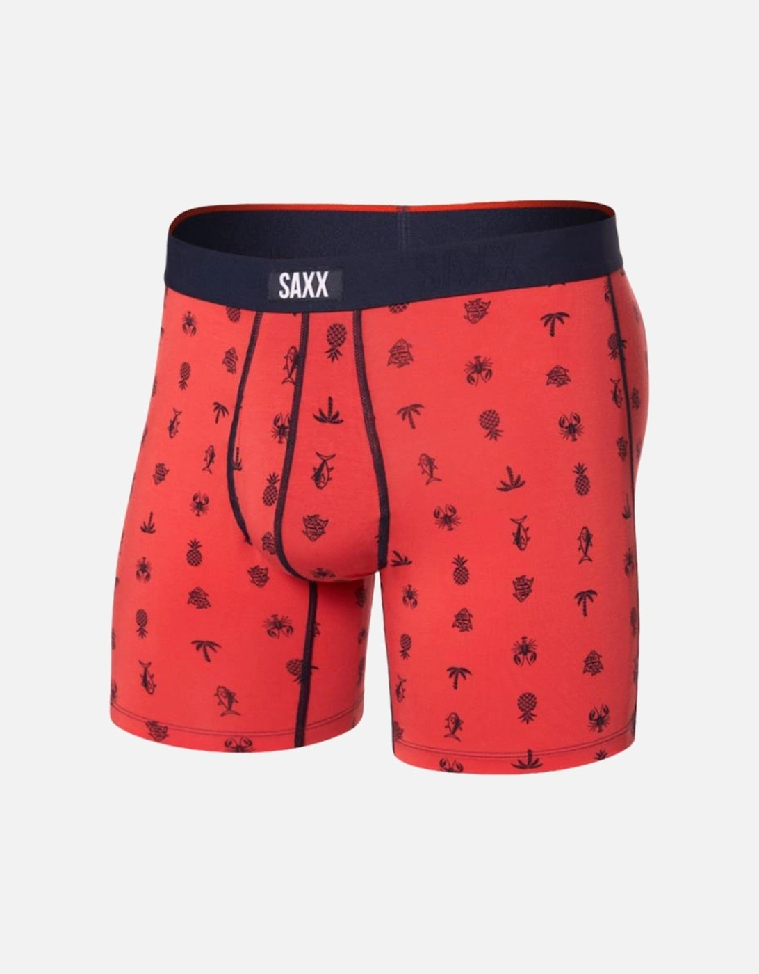 Vibe Xtra Super Soft Summer Catch Boxer Brief, Coral Red, 4 of 3