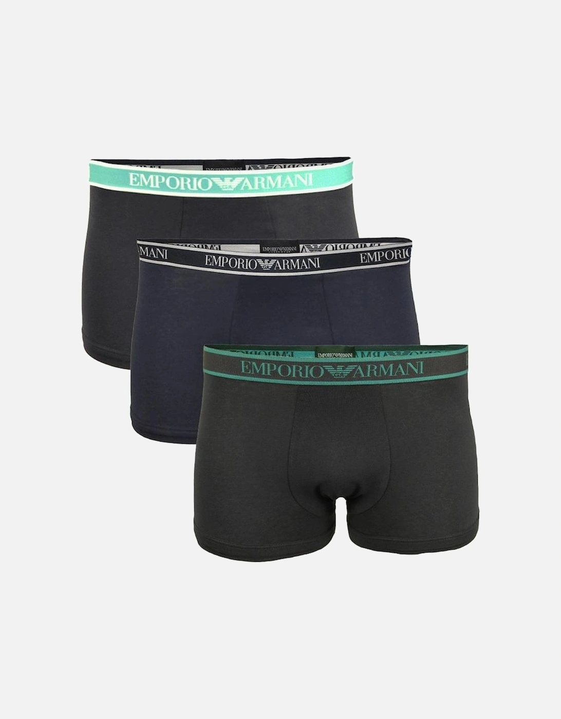3-Pack Core Logoband Boxer Trunks, Armani Blue, 6 of 5