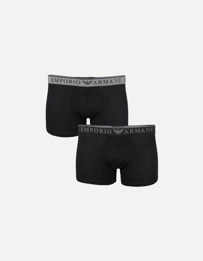 2-Pack Endurance Boxer Trunks, Black